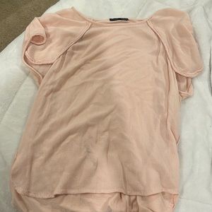 cutest light pink zara top